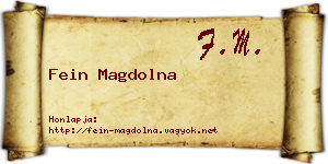 Fein Magdolna névjegykártya
