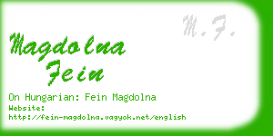 magdolna fein business card
